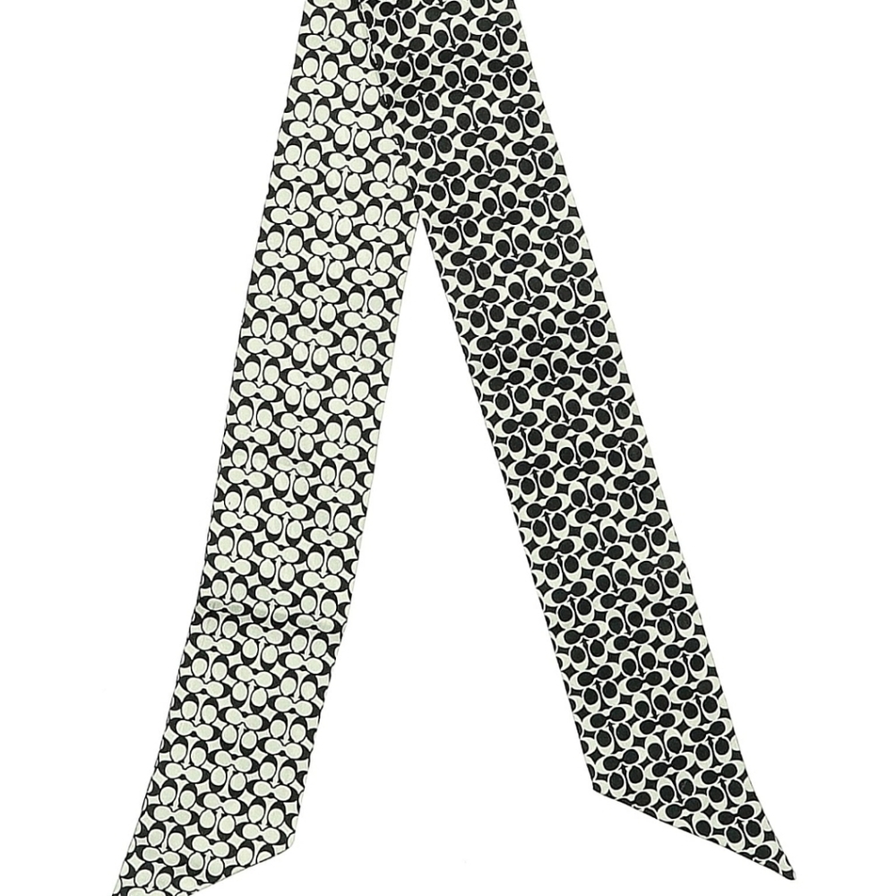 Coach Monochrome Patterned Scarf